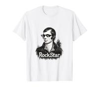 Robert Burns Rockstar Poet Design Value Graphic T-Shirt, Men, White, XL