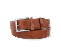 Robert Charles Premium genuine hand brushed Leather Mens belt - 40mm leather width - 100% genuine leather, lined nubuck leather, Solid Brass buckle - Made in Italy. (Tan, x-large)