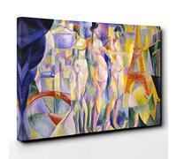 Robert Delaunay La Ville de Paris Canvas Print | Gallery Wrapped 30mm Frame Wall Art | 30x20 inches | Ready to Hang | Modern Picture | Living Room Bedroom Lounge Office