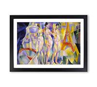 Robert Delaunay La Ville de Paris Framed Print | A2 Black Framed Wall Art | Ready to Hang | Modern Nature Picture | Living Room Bedroom Lounge Office
