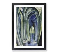 Robert Delaunay Saint Severin No.2 Framed Print | A2 Black Framed Wall Art | Ready to Hang | Modern Nature Picture | Living Room Bedroom Lounge Office
