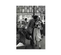 Robert Doisneau The Bouquet of Daffodils Paris 1950 Poster Canvas Poster Wall Art Decor Print Picture Paintings for Living Room Bedroom Decoration Unframe-style 16x24inch(40x60cm)