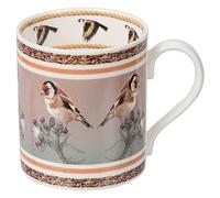 Robert E Fuller Hand Decorated Fine Bone China Mugs Inspired by British Wildlife | Animal Mugs Dishwasher & Microwave Safe - 400 ml (Mug | Goldfinch)