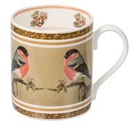 Robert E Fuller Hand Decorated Fine Bone China Mugs Inspired by British Wildlife | Animal Mugs Dishwasher & Microwave Safe - 400 ml (Mug | Bullfinch)