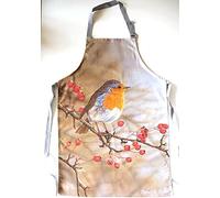 Robert E Fuller Robin 100% Heavyweight Cotton Apron | Fully adjustable wait and neck ties british wildlife artist