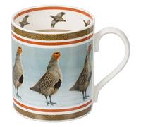 Robert E Fuller's Hand Decorated Fine Bone China Mugs Inspired by British Wildlife | Animal Mugs Dishwasher & Microwave Safe - 400 ml (Mug | Grey Partridge)