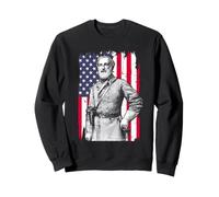 Robert E Lee Civil War Confederate General Portrait Art Sweatshirt