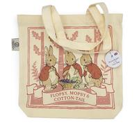 Robert Frederick Beatrix Potter Flopsy Bunnies Tote Bag | Official Licensed Cotton Bag with Forest Picnic Design | Durable Reusable Shopper for Books, Groceries & Everyday Use