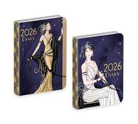 Robert Frederick Claire Coxon Art Deco 2026 Mini Weekly Diary |Portable Pocket Planner with Magnetic Closure & Address Book | Official Licensed Artwork