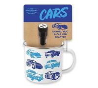 Robert Frederick Gentleman’s Emporium Enamel Cars Mug and USB Adapter Set Gift Set for Car Enthusiasts