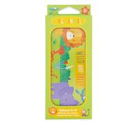 Robert Frederick Jungle Animals Stationery Tin Set, 8-Piece School Supply Kit with Pencils, Scissors, Ruler, Ages 3+