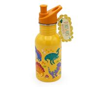 Robert Frederick Kids Water Bottle - Dinosaur Design - 500ml Stainless Steel with Spout - Leak Proof Metal Bottle for School or Travel