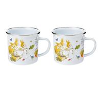 Robert Frederick Peter Rabbit Enamel Mug Flopsy Bunnies (Pack of 2)
