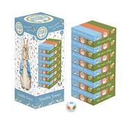 Robert Frederick - Beatrix Potter - Peter Rabbit - Tumble Tower Game - Wooden Set With Dice - Fun for Kid's to Learn Hand and Eye Coordination