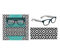 Robert Frederick RFS14791 Reading Glasses, Rubber, Black & White