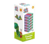 Robert Frederick The Very Hungry Caterpillar Wooden Tumble Tower Game | Colourful Stacking Blocks With Dice | Family Game Featuring Eric Carle Artwork | Fun Wooden Balancing Toy for Kids