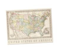 Robert Frederick Usa America Vintage Map In A Tube Jigsaw Puzzle 500 Pieces