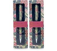 Robert Frederick William Morris Cray Ballpoint Pen in Gift Box - Twist Nib Black Ink - Elegant Writing Pen with Classic Floral Design (Pack of 2)