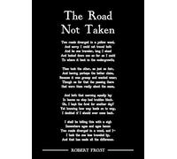 Robert Frost The road not taken poem art print (Black). Size A4