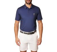 Robert Graham Men’s Martini Time Short-Sleeve Polo Shirt, Navy, XXL