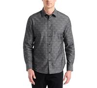 Robert Graham Mens Stellman Long Sleeve Woven Button Down Shirt, Charcoal, 3XL