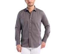 Robert Graham Men's Windsor Long-Sleeve, Button-up Shirt, Charcoal, XL