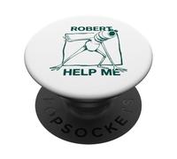 Robert Help Me Marcus The Worm Meme Funny Design PopSockets Adhesive PopGrip