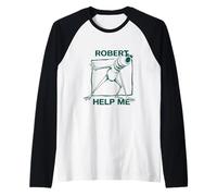 Robert Help Me Marcus The Worm Meme Funny Design Raglan Baseball Tee