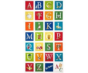 Robert Kaufman 1 Panel Dr. Seuss ABC Alphabet Adventure by 100% Cotton Quilt Fabric ADE-14694-267