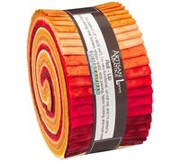 Robert Kaufman Fabrics Lunn Studios PRISMA DYES LAVA FLOW BATIKS Roll Up 2.5 Precut Cotton Fabric Quilting Strips Jelly Roll Assortment Robert Kaufman RU-372-40