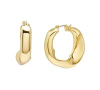 Robert Lee Morris Soho Medium Sculpted Hoop Earrings for Women, M, Metal, No Gemstone