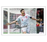Robert Lewandowski Signed Photo Print Pre Printed Signature Poland Autograph Gift, 12x8 Inches 304.8 mm x 203.2 mm