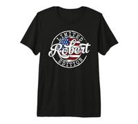Robert Limited Edition USA Flag Stamp Personalized Name Premium T-Shirt