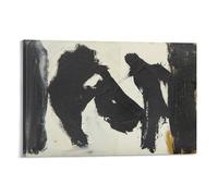 Robert Motherwell Elegy to The Spanish Republic No. 50 Spray Oil Paintings Home & Commercial Canvas Wall Art Picture Print Canvas Poster Wall Paint Art Posters Decor Modern Home Artworks 20x30inch(50x