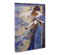 Robert Reid The Mirror Classic Painting Canvas Wall Art Print Ready to Hang, Framed Picture for Living Room Bedroom Home Office Décor, 20x14 Inch (50x35 cm)