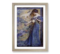 Robert Reid The Mirror Framed Print | A2 Oak Framed Wall Art | Ready to Hang | Modern Nature Picture | Living Room Bedroom Lounge Office