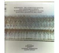 Robert Schumann , Leonard Bernstein / Glenn Gould / Juilliard String Quartet - Die 3 Streichquartette; Klavierquartett u.-Quintett Es-Dur - CBS - S 77 320