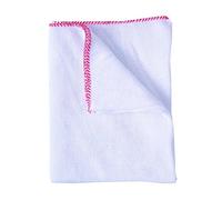 Robert Scott 100105 Towel, bleached, 12 x 18 cm, White/Red, 10 pack