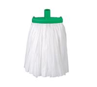 Robert Scott Big White T1 Prairie Mop, Non-Woven Fabric, High Traffic Floors, Multi-Colour, Stubby Size, 194g, Hygiene & Wooden Handle Compatible (Green)
