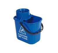 Robert Scott Blue Plastic Mop Bucket With Wringer 15 Litre