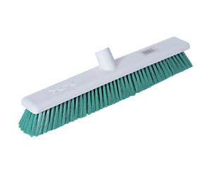 Robert Scott Broom Head Green Bristles, White Stiff Head
