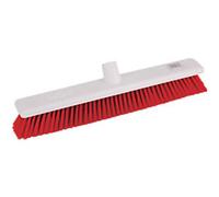 Jantex Hygiene Broom Soft Bristle Red 18in