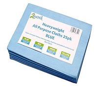 2Work Heavyweight Cloth 400x400mm Blue (25 Pack) CCBV50ARL