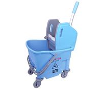 Robert Scott Kentucky Mop Bucket with Wringer, 25L, Blue, Heavy Duty Commercial Cleaning Bucket, Handle Operated