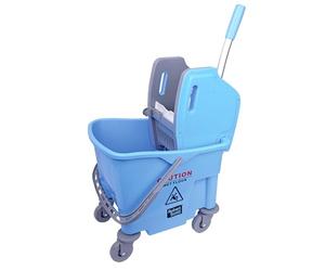 Robert Scott Kentucky Mop Bucket with Wringer, 25L, Blue, Heavy Duty Commercial Cleaning Bucket, Handle Operated