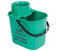Robert Scott Mop Bucket with Wringer Plastic Green 15L