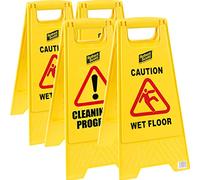 Robert Scott NWSA00 A-Sign, Caution-Wet Floor/Cleaning In Progress Pack of 4