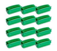 Robert Scott Washable Nail Brush Pack of 12 - Colour Coded For Hygiene (Green)