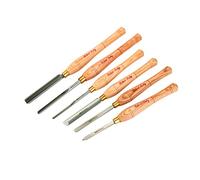 Robert Sorby A67HS6T Lathe Turning Tool Set of 6 Pieces in Presentation Box 67HS - Includes Spindle Gouges, Bowl Gouge, Skew Chisel, Parting Tool and Round Nose Scraper
