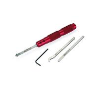 Robert Sorby A87HS3T Modular Micro Hollowing Set of 3 - Woodturning Chisel with Aluminium Handle and Interchangeable Blades